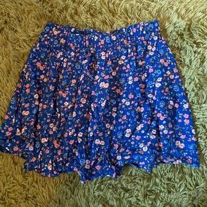 blue flower skirt
